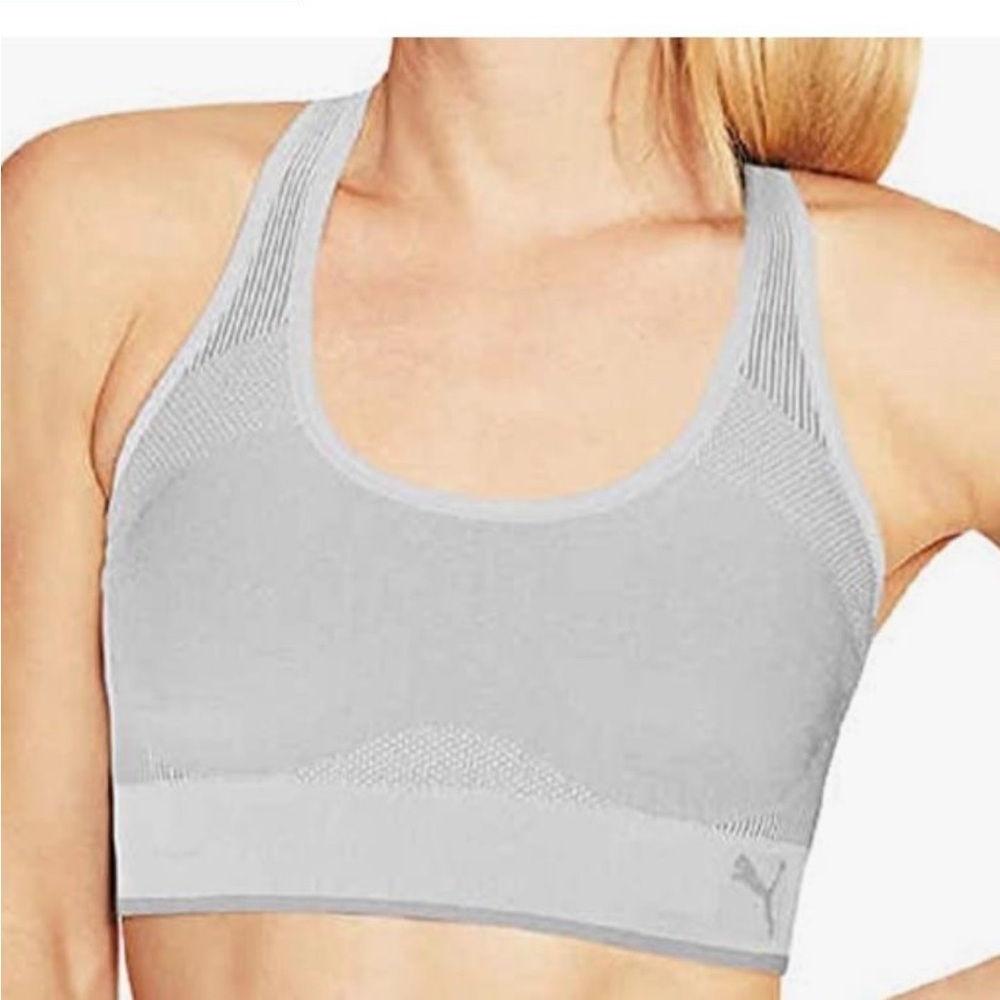 PUMA Women's Light Gray Sports Bra